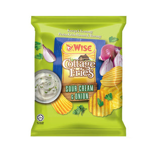 Wise Cottage Sour Cream and Onion Crinckle Cut Potato Chips 50g