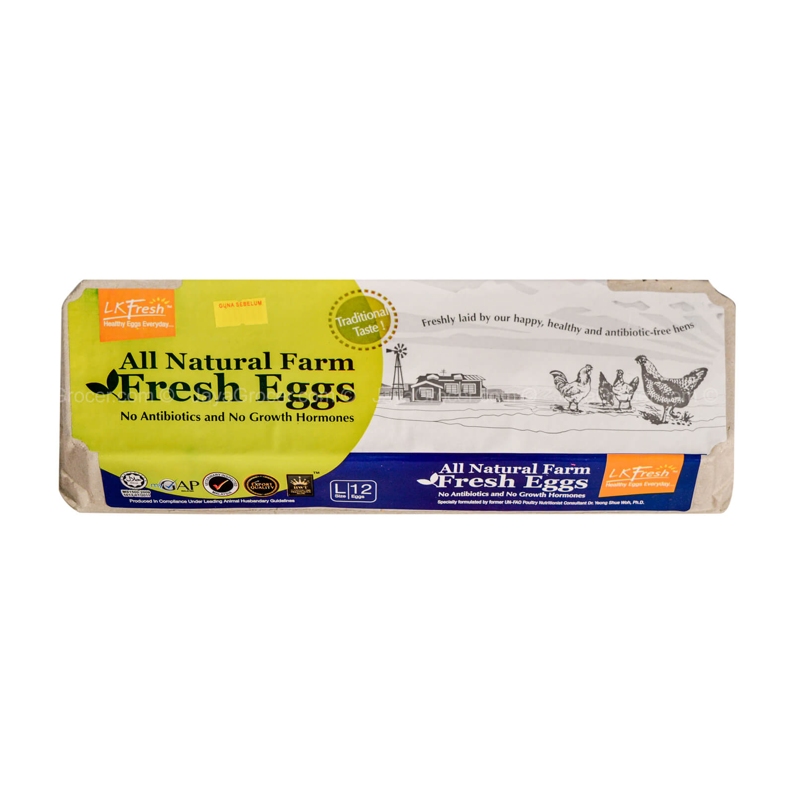 LK Fresh All Natural Farm Fresh Eggs 12pcs/pack