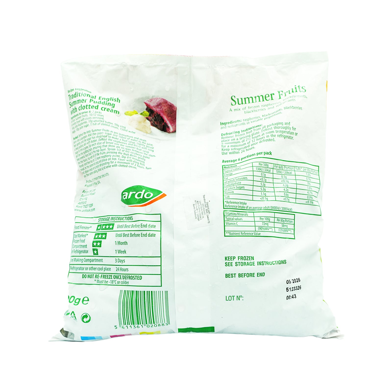 Ardo Frozen Summer Fruits 500g