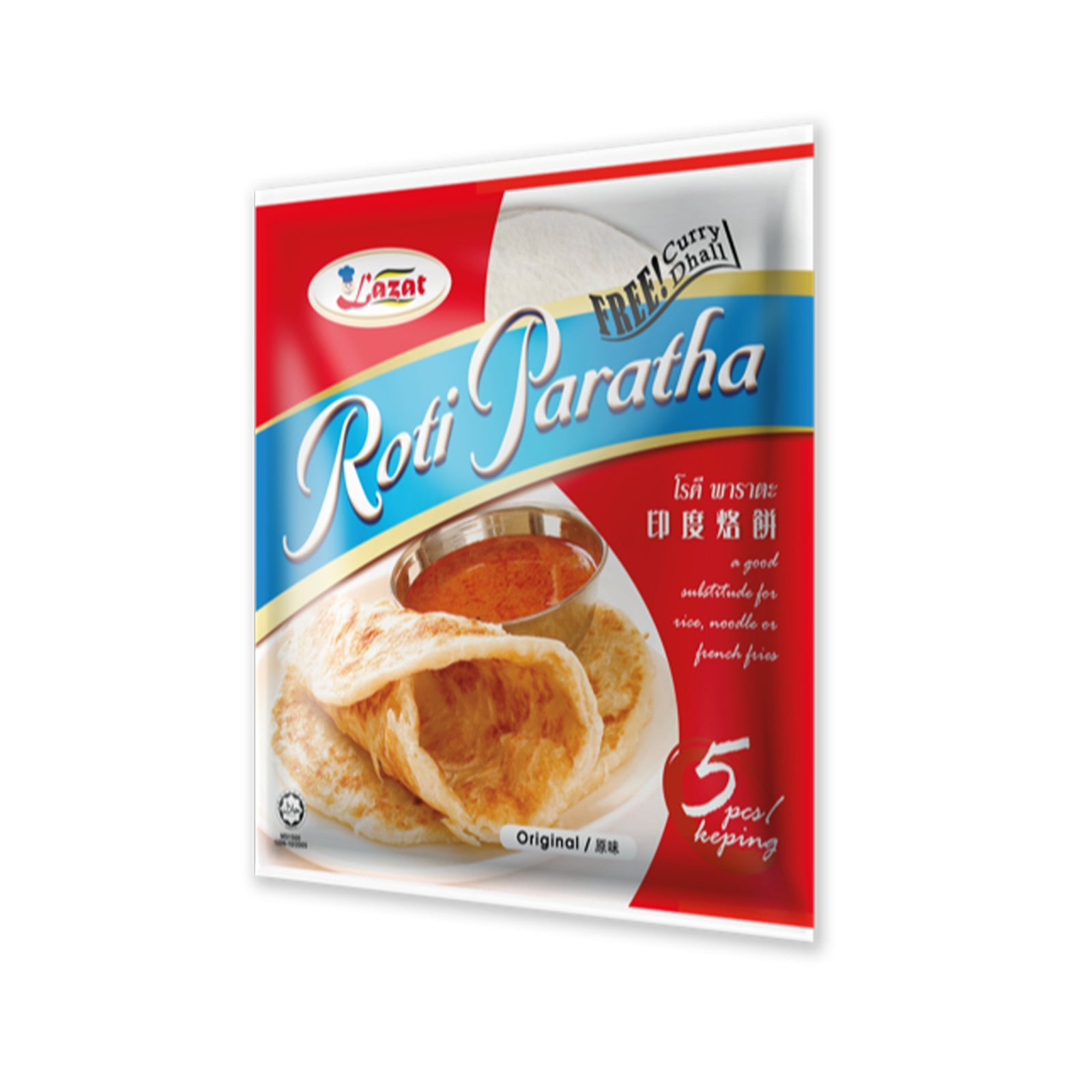 LAZAT ROTI PARATHA ORIGINAL 5PCS *1