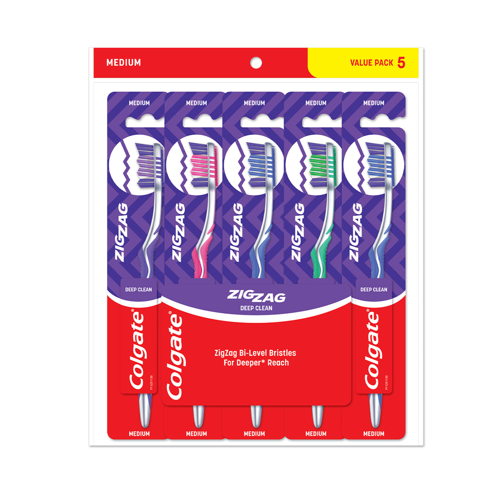 Colgate Toothbrush-Zig Zag (Medium) (Buy 3 Get 2 Free) 1pack