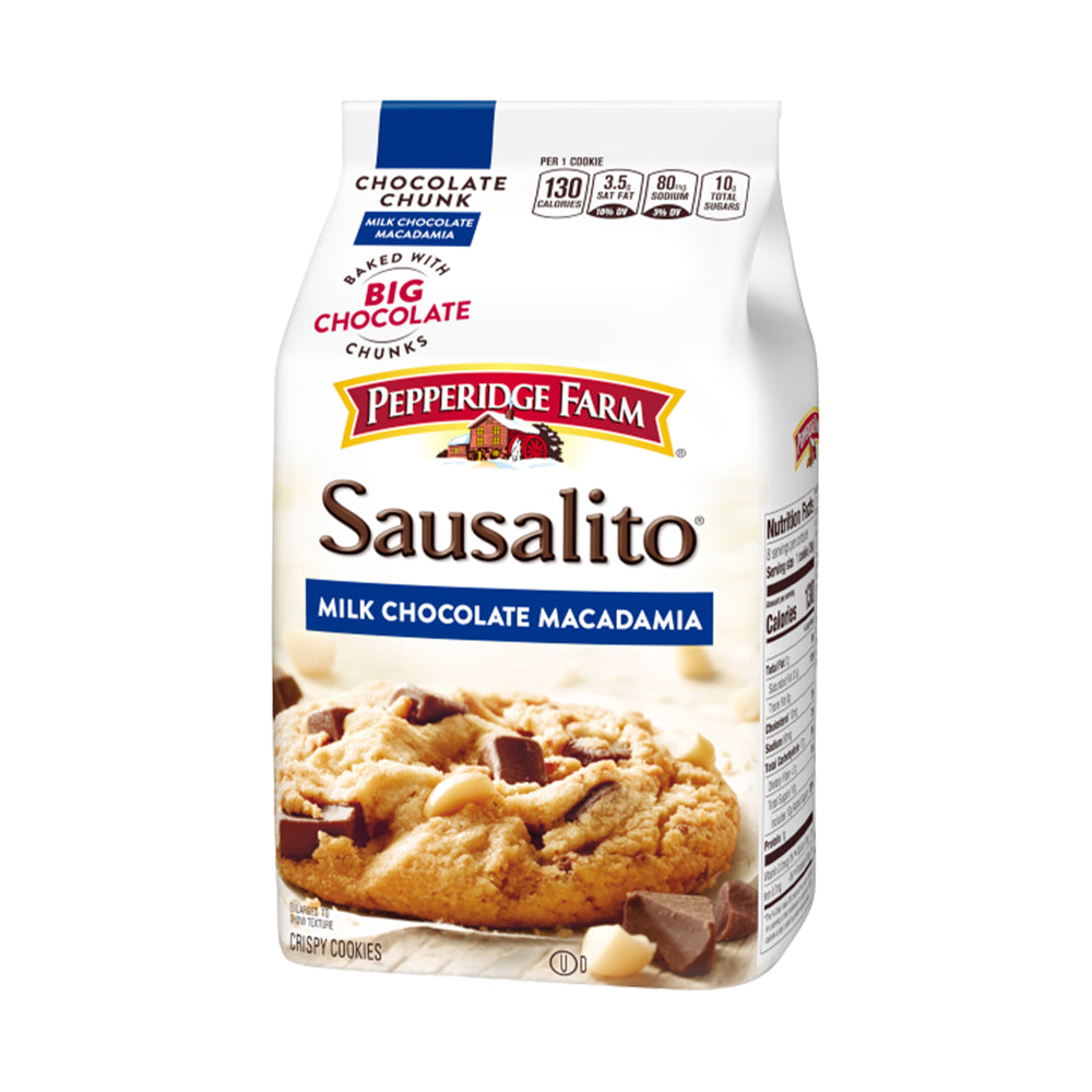 Pepperidge Farm Sausalito Milk Chocolate Chunks with Macadamia Crispy Cookies 204g