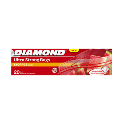 Diamond Sandwich Zipper Bags (Large) 20pcs/pack