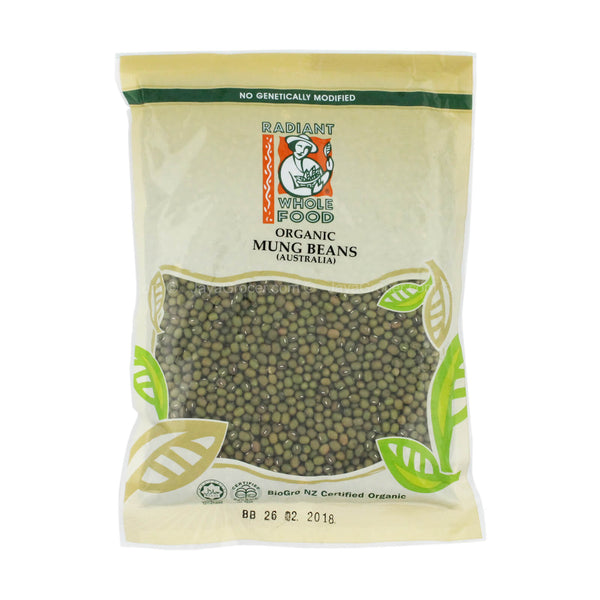 Radiant Whole Food Organic Australian Mung Beans 500g (highest price)