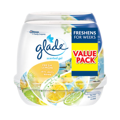 Glade Scented Gel Lemon Air Freshener 180g x 2