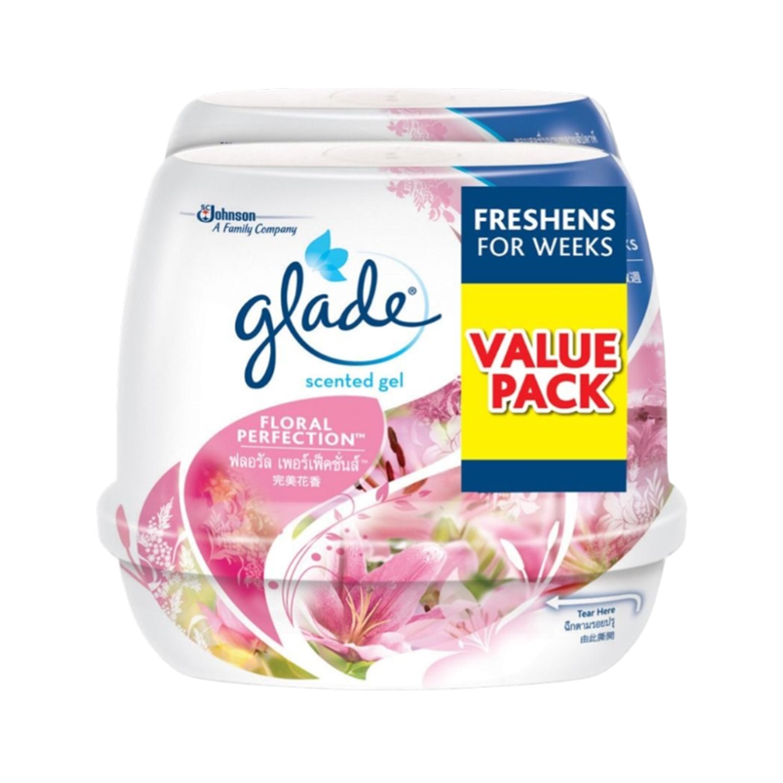 Glade Floral Scented Gel 180g x 2