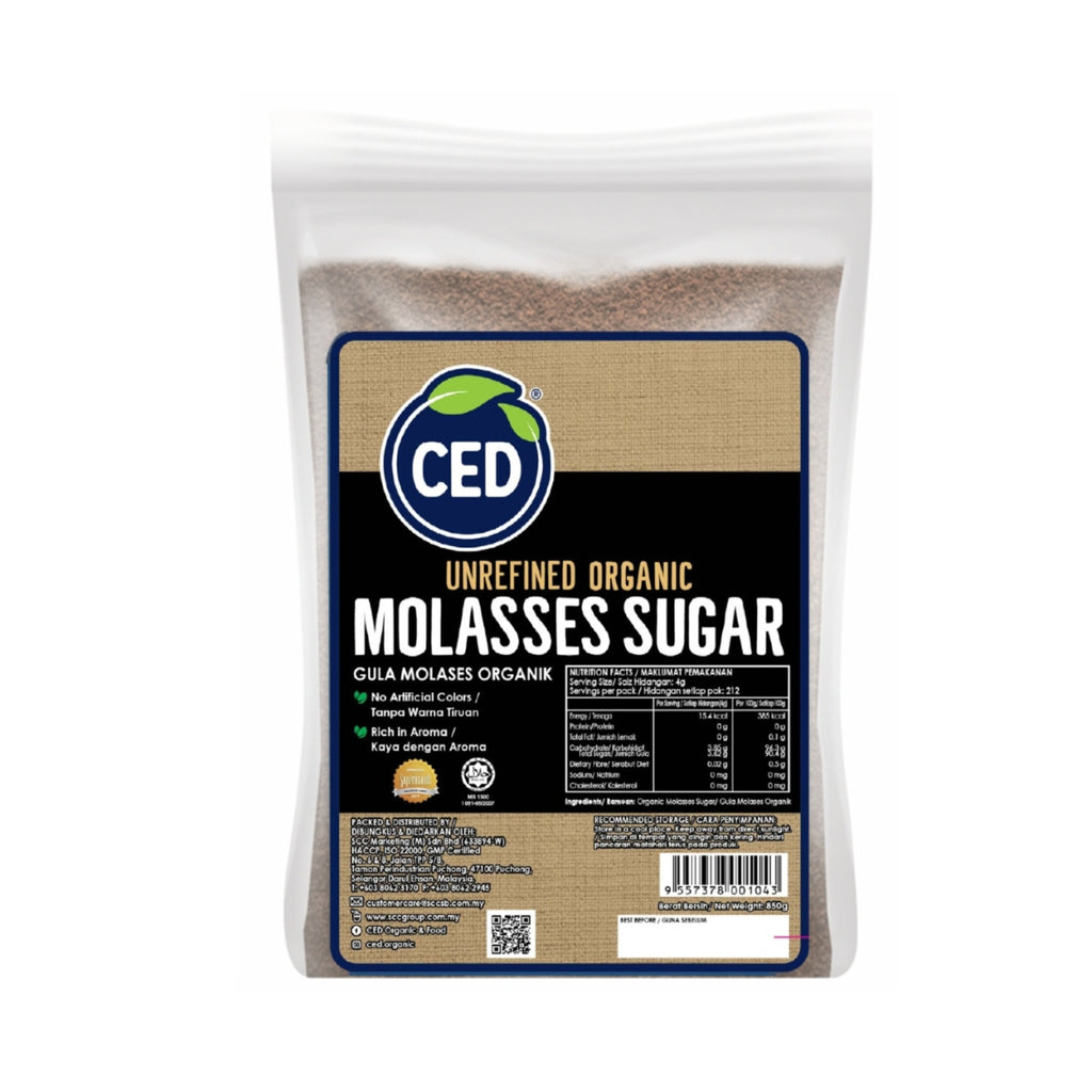 CED 100% Organic Molasses Sugar 850g