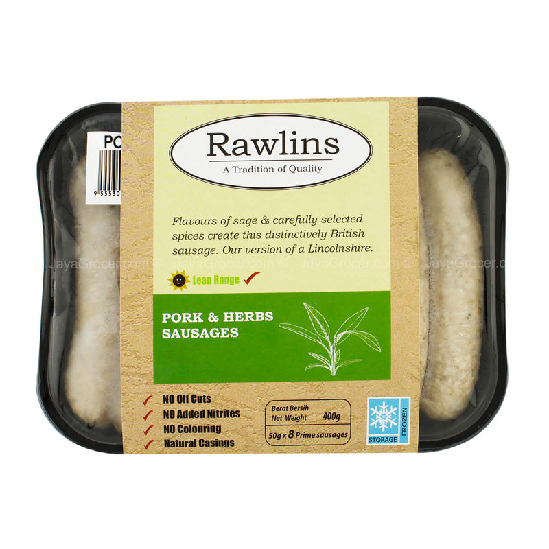 [NON-HALAL] Rawlins Pork and Herb Sausages 1pack