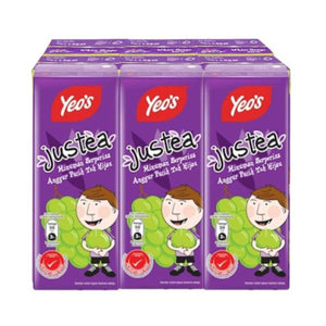 Yeo's Justea White Grape Green Tea 250ml x 6
