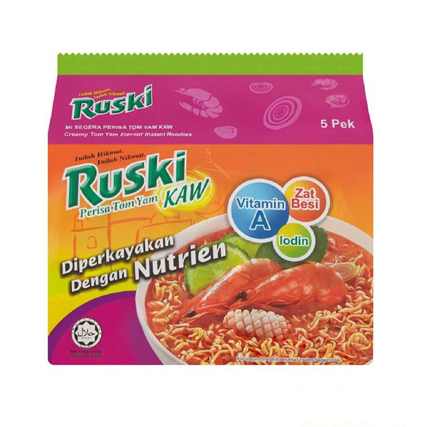 Ruski Tom Yam Flavoured Instant Noodles (Kaw) 80g x 5