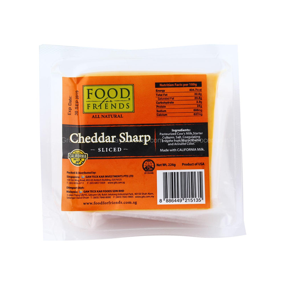 Food For Friend Cheddar Sharp Chunk 226g
