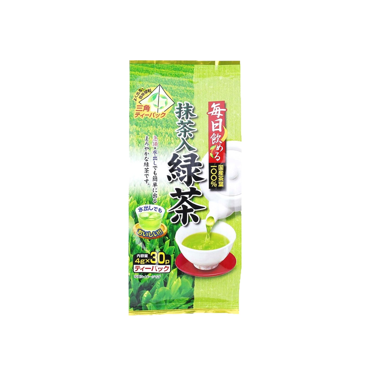 Surugaen Maccha Iri Ryokucha Tetra Type Tea Bag 4g x 30pcs