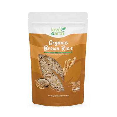 Love Earth Organic Pearl Brown Rice 1kg