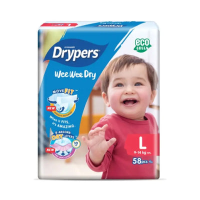 Drypers Wee Wee Dry Mega Pack (Large) 58pcs/pack