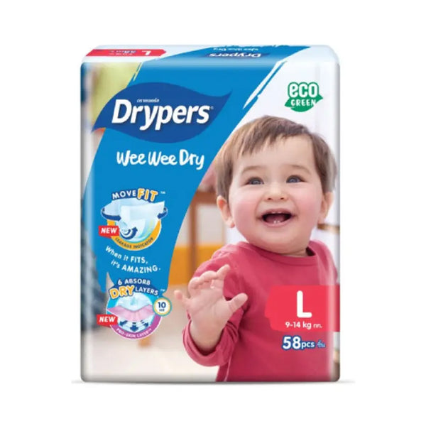 Drypers Wee Wee Dry Mega Pack (Large) 58pcs/pack (highest price)