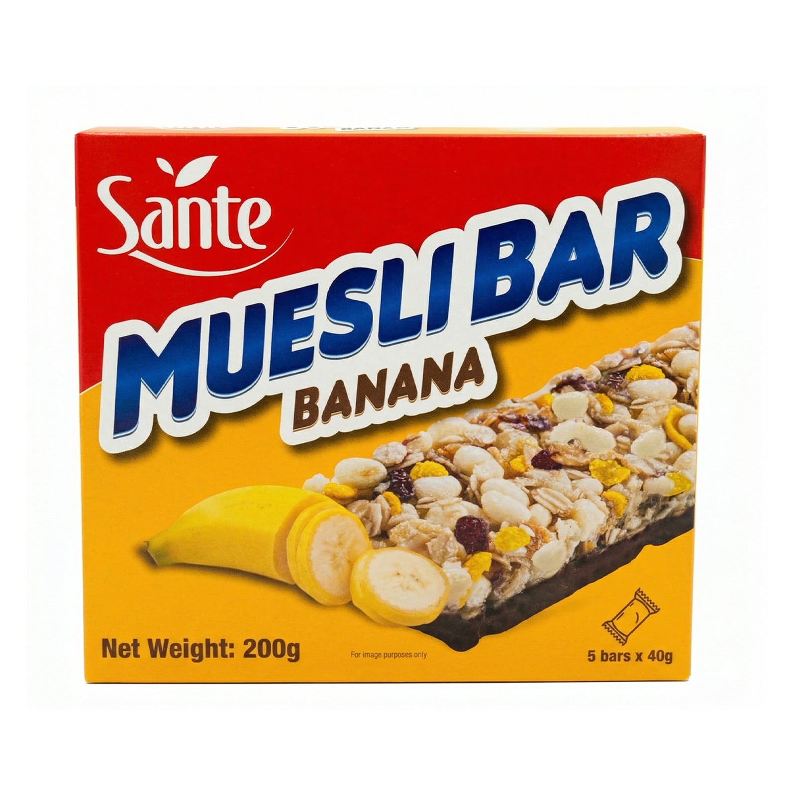 Sante Crunch Banana With Chocolate Musli Bar 40g x 5