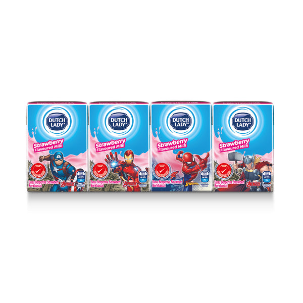Dutch Lady Milky Marvel Strawberry Flavour UHT Milk 125ml x 4