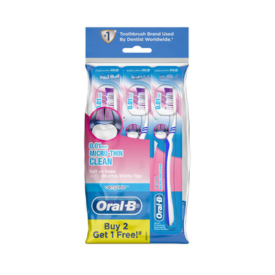 Oral-B Complete Micro-Thin Clean Toothbrush 2+1pcs