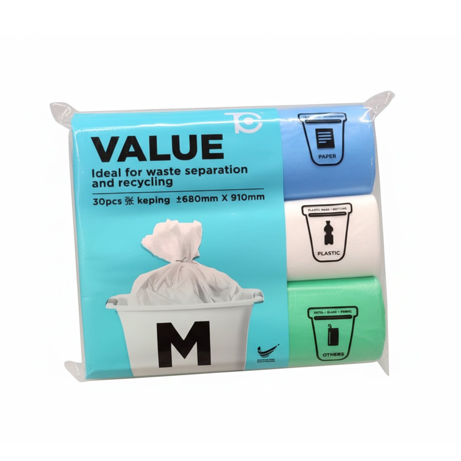 Teong Chuan Star Seal Medium Garbage Bag 68 x 91 30pcs/pack