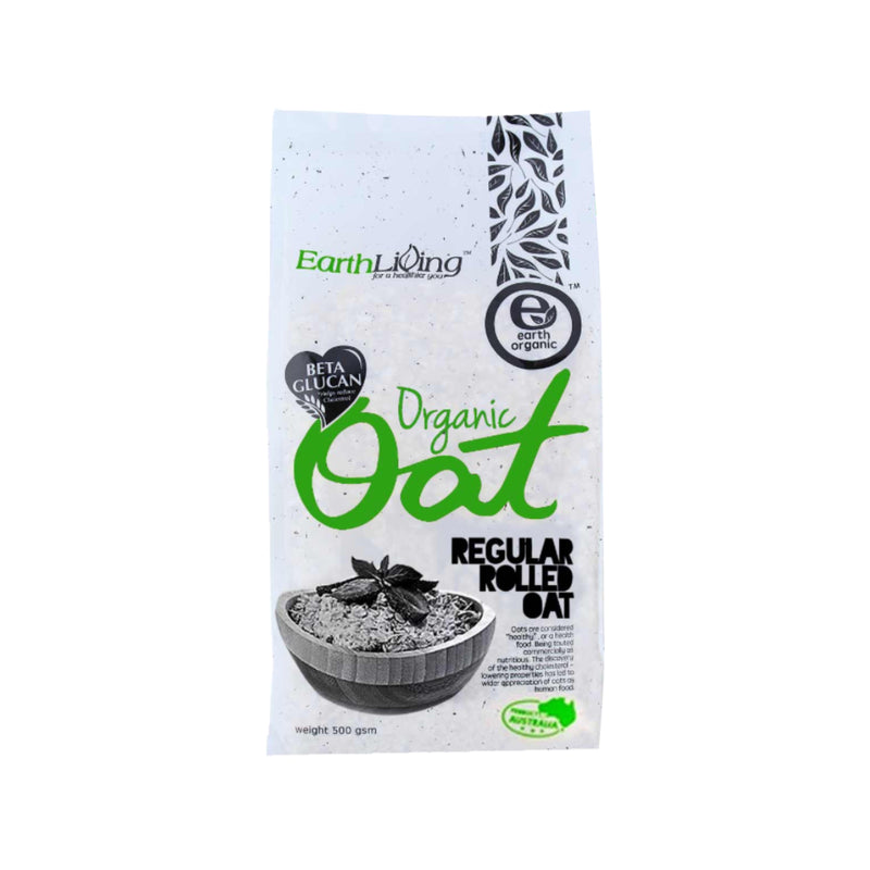 Earth Living Organic Oat Regular Rolled Oat 500g