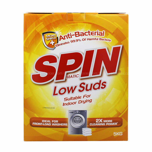 Spin Low Suds Anti-Bacterial Detergent Powder 5kg (highest price)