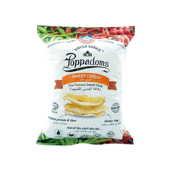 Uncle Saba's Poppadom Sweet Chilli 50g (highest price)
