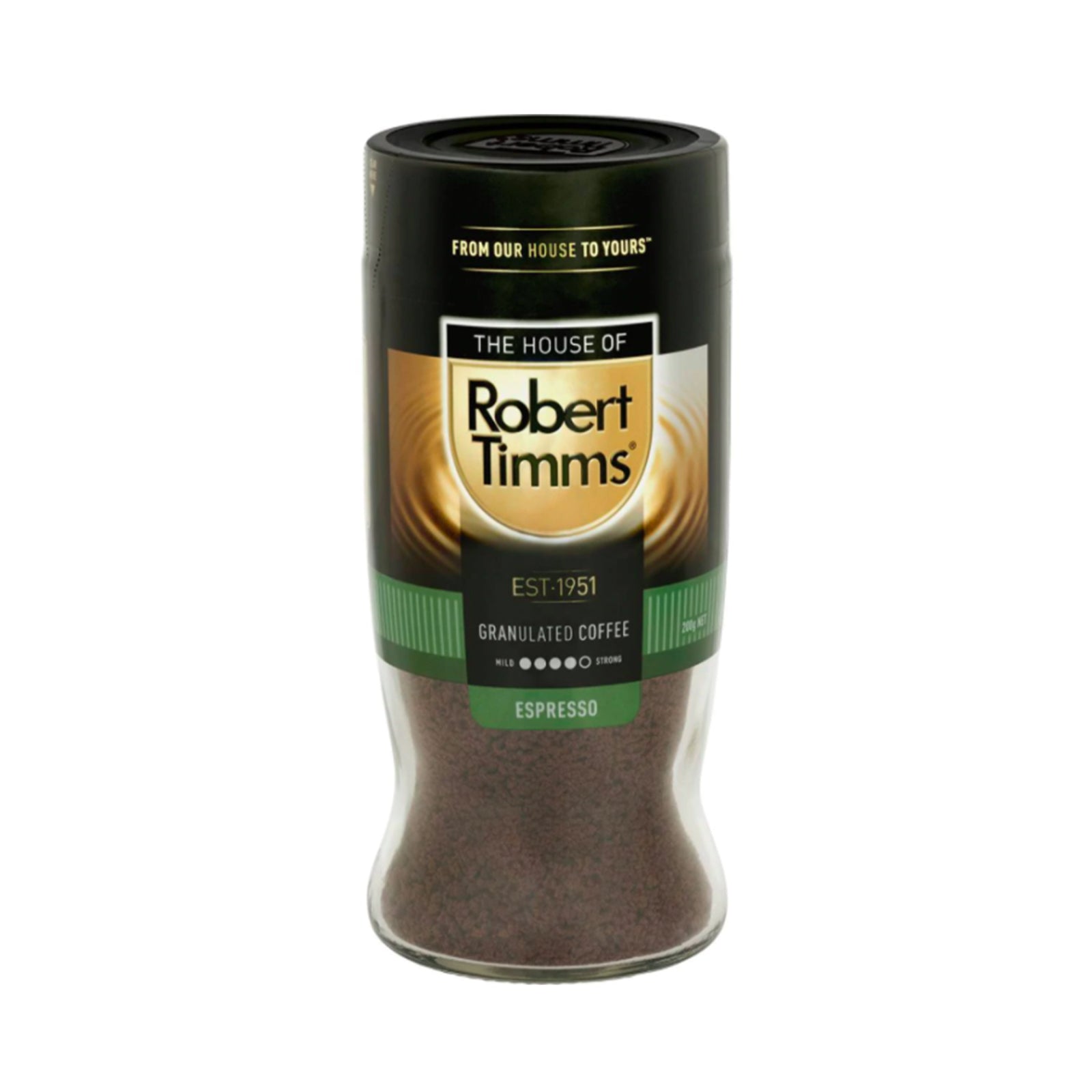 The House of Robert Timms Premium Espresso Extra Dark Roasted Granulated Coffee 200g