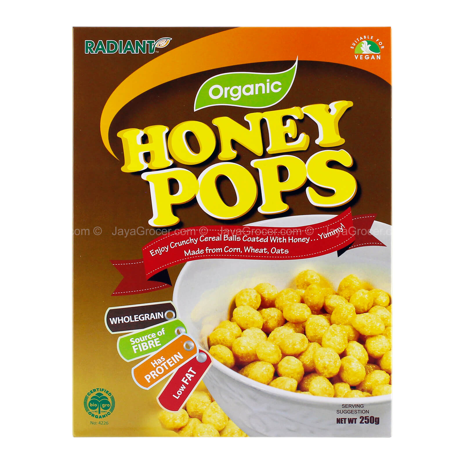 Radiant Organic Honey Pop 250g