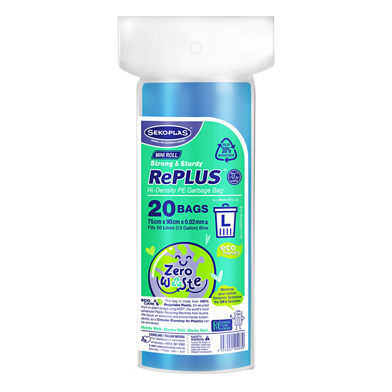 Sekoplas Replus Garbage Roll Large (75 x 90 cm x 20s)