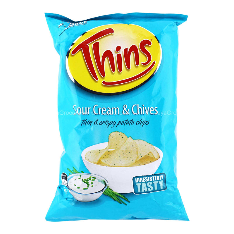 Thins Potato Chips Sour Cream and Chives 175g