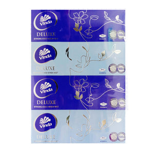 Vinda Deluxe 3Ply Facial Tissue Blue 80pcs x 4