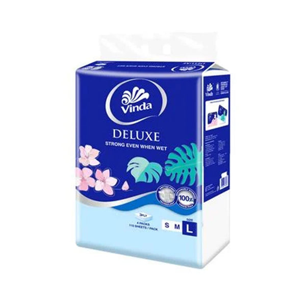Vinda Deluxe 3ply Facial Tissues Soft Pack 110pcs x 4 (highest price)