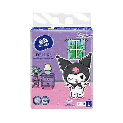 Vinda Deluxe 3ply Facial Tissues Soft Pack 110pcs x 4