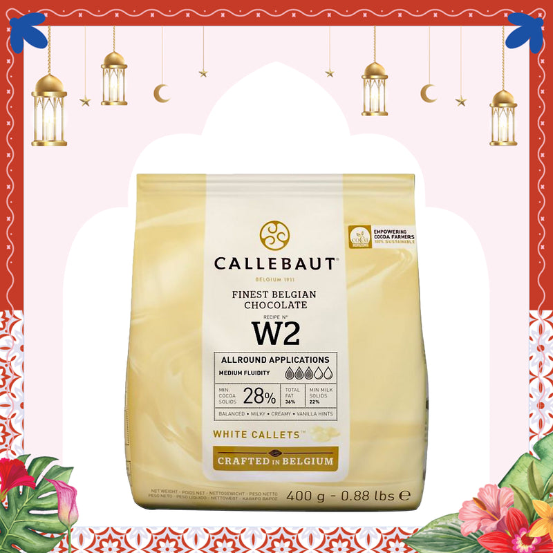 Callebaut Finest Belgian White Chocolate Chips Recipe W2 28% 400g