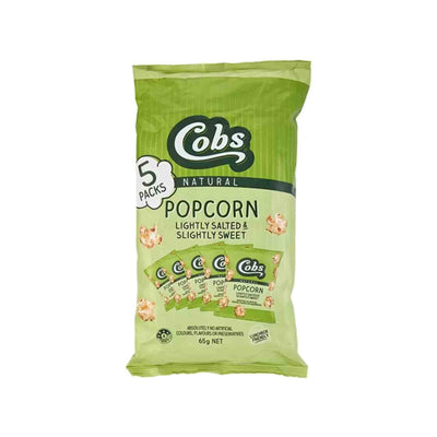 Cobs Natural Lightly Salted, Slightly Sweet Popcorn 13g x 5