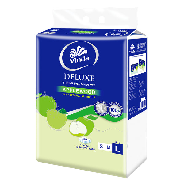 Vinda Deluxe 3ply Facial Tissue Soft Pack (Large) 110pcs x 4 (highest price)