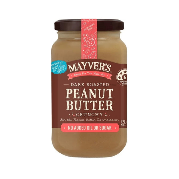 Mayver's Dark Roasted Peanut Butter Crunchy 375g (highest price)