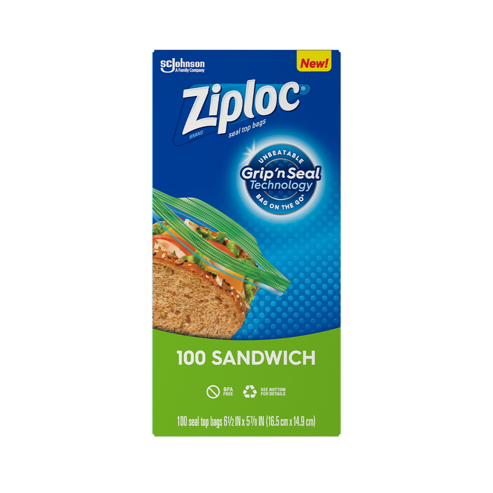 Ziploc Sandwich Bag Value Pack 100pcs/pack
