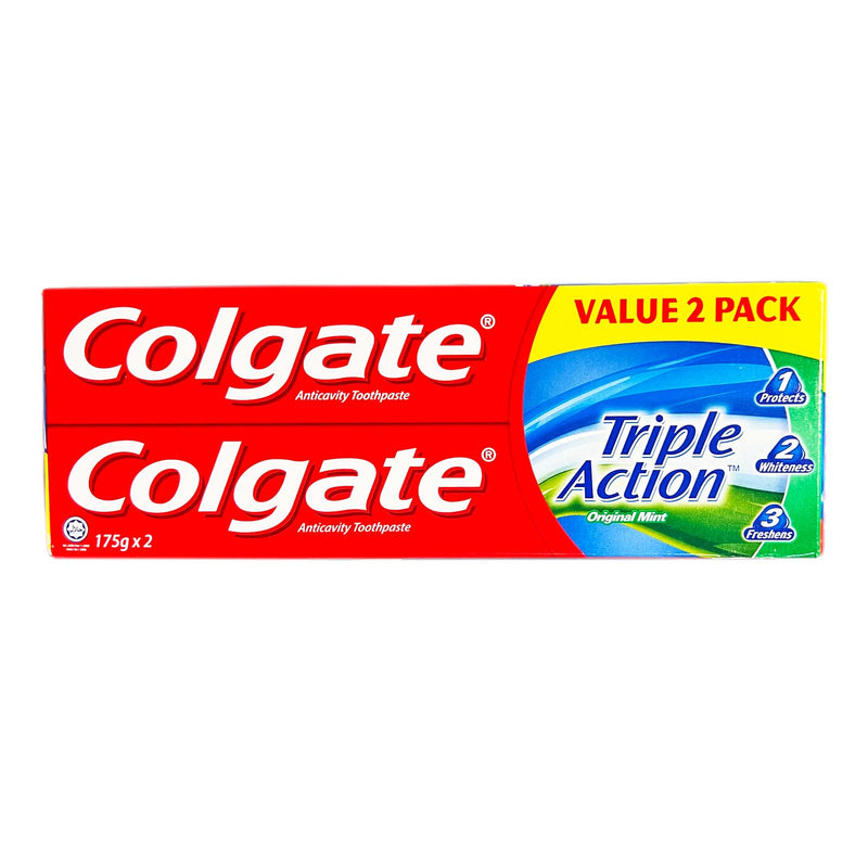 Colgate Triple Action Toothpaste Twinpack 175g x 2