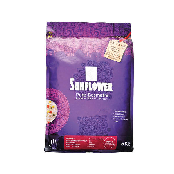 Sunflower Pure Basmathi Premium Pusa (Cream) 5kg (highest price)