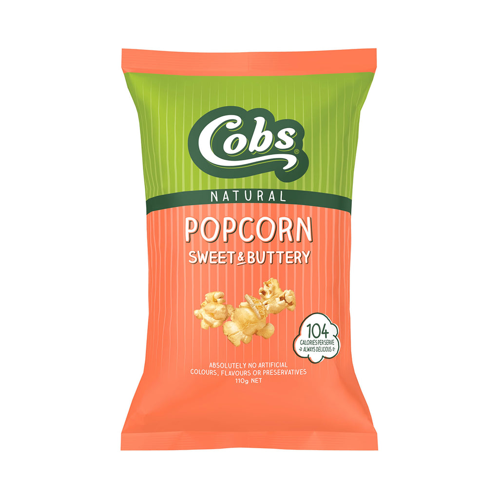 Cobs Natural Popcorn Sweet and Buttery Flavour 110g
