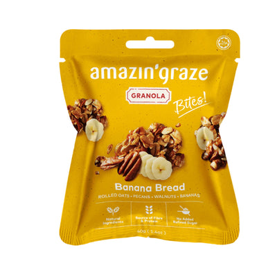 Amazin Graze Banana Bread Granola Bites 40g