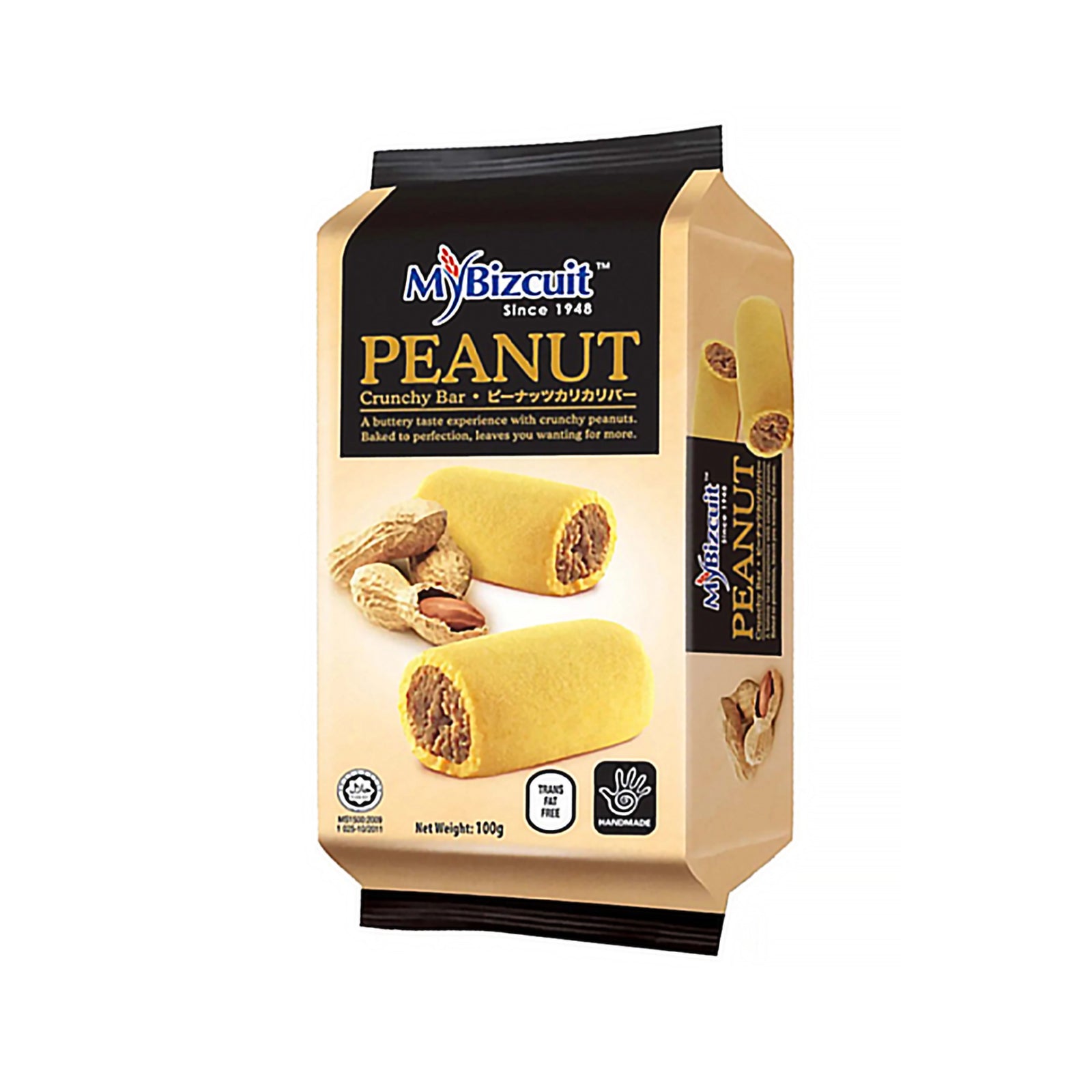 MYBIZCUIT PEANUT CHRUNCHY BAR 100G