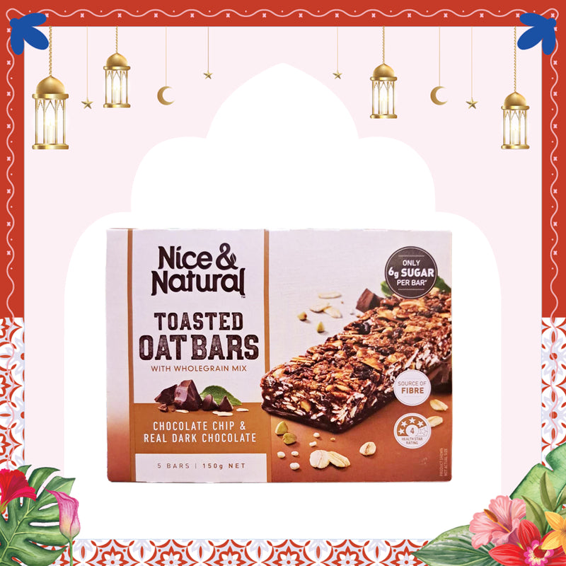 Nice and Natural Toasted Oat Bar with Chocolate Chips 150g