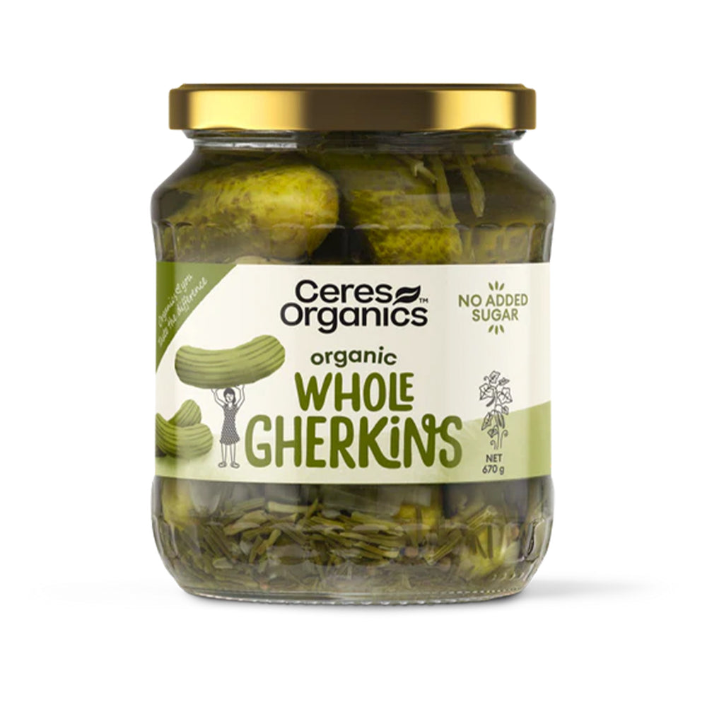 Ceres Organic Gherkins No Added Sugar 670g