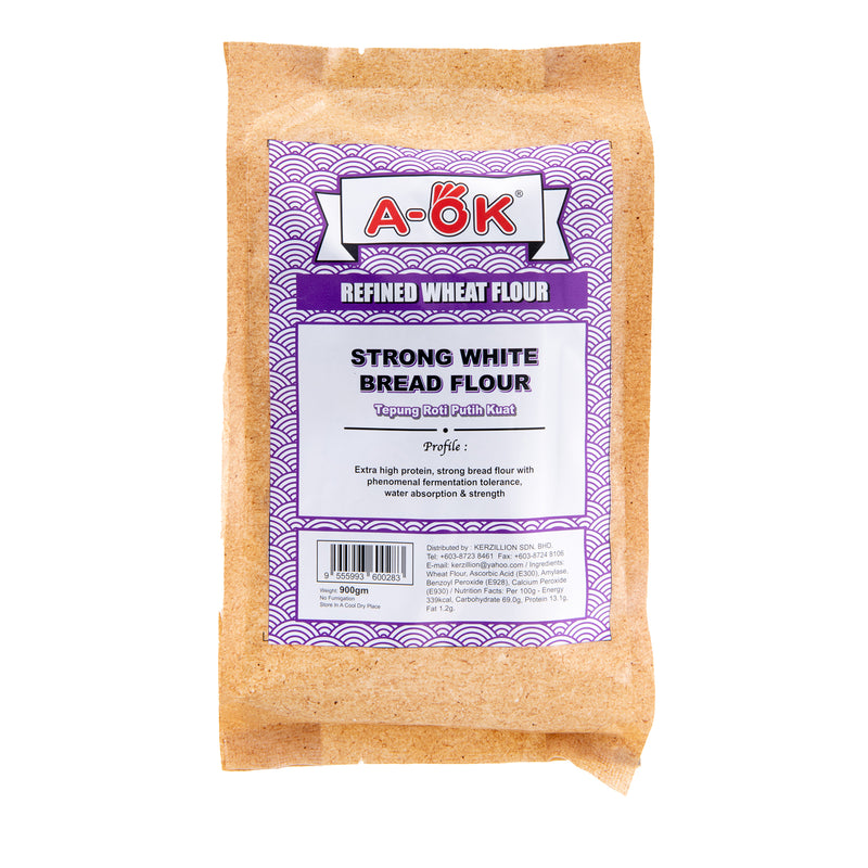 A-Ok Strong Bread White Bread Flour 900g