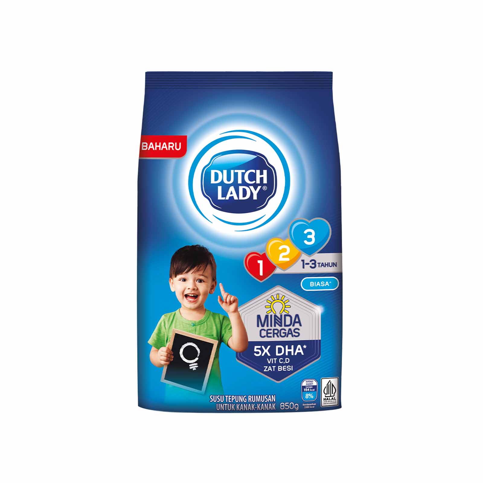 Dutch Lady 123 Plain 850g