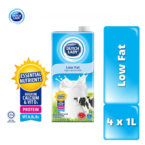 Dutch Lady UHT Low Fat Milk 1L x 4