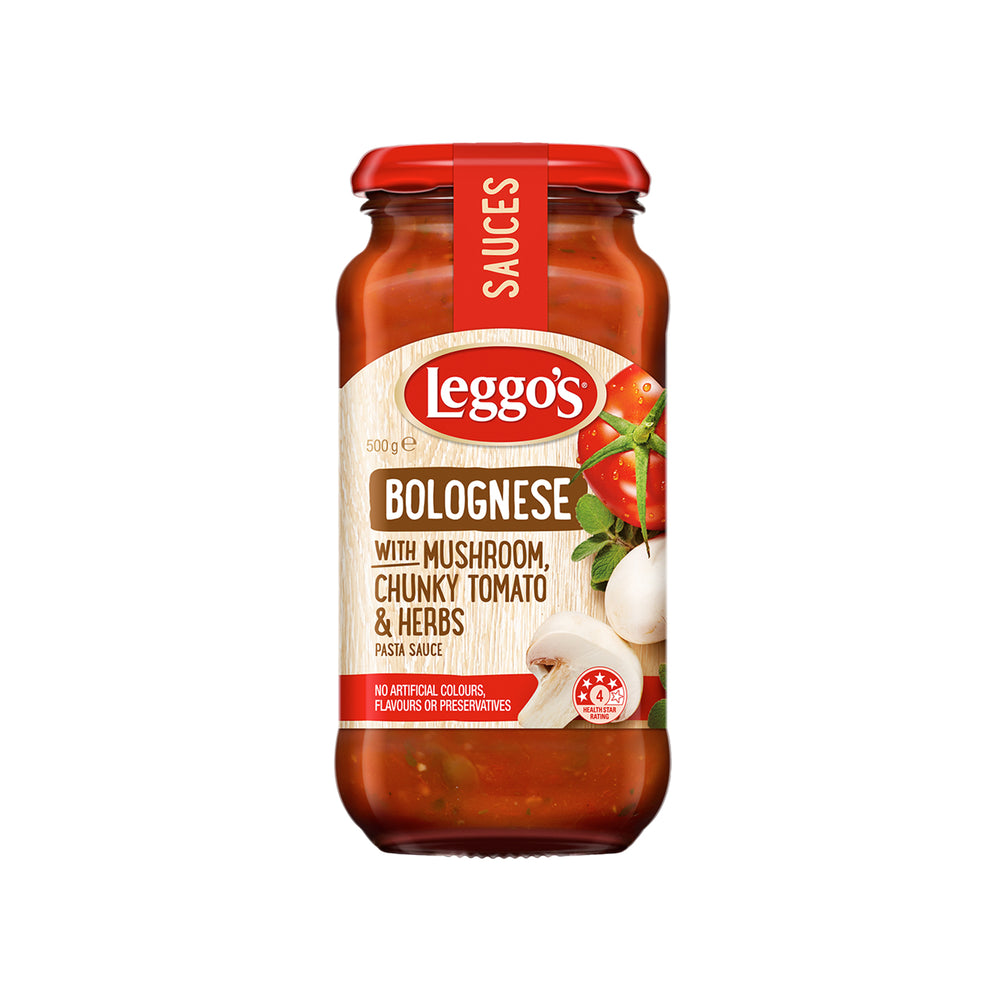 Leggo's Bolognese Mushroom Chucky Tomato & Herbs 500g