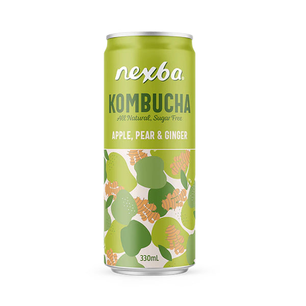 Nexba Apple Pear & Ginger Kombucha Drink 330ml